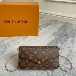 Louis Vuitton Monogram Crossbody Bag in Brown
